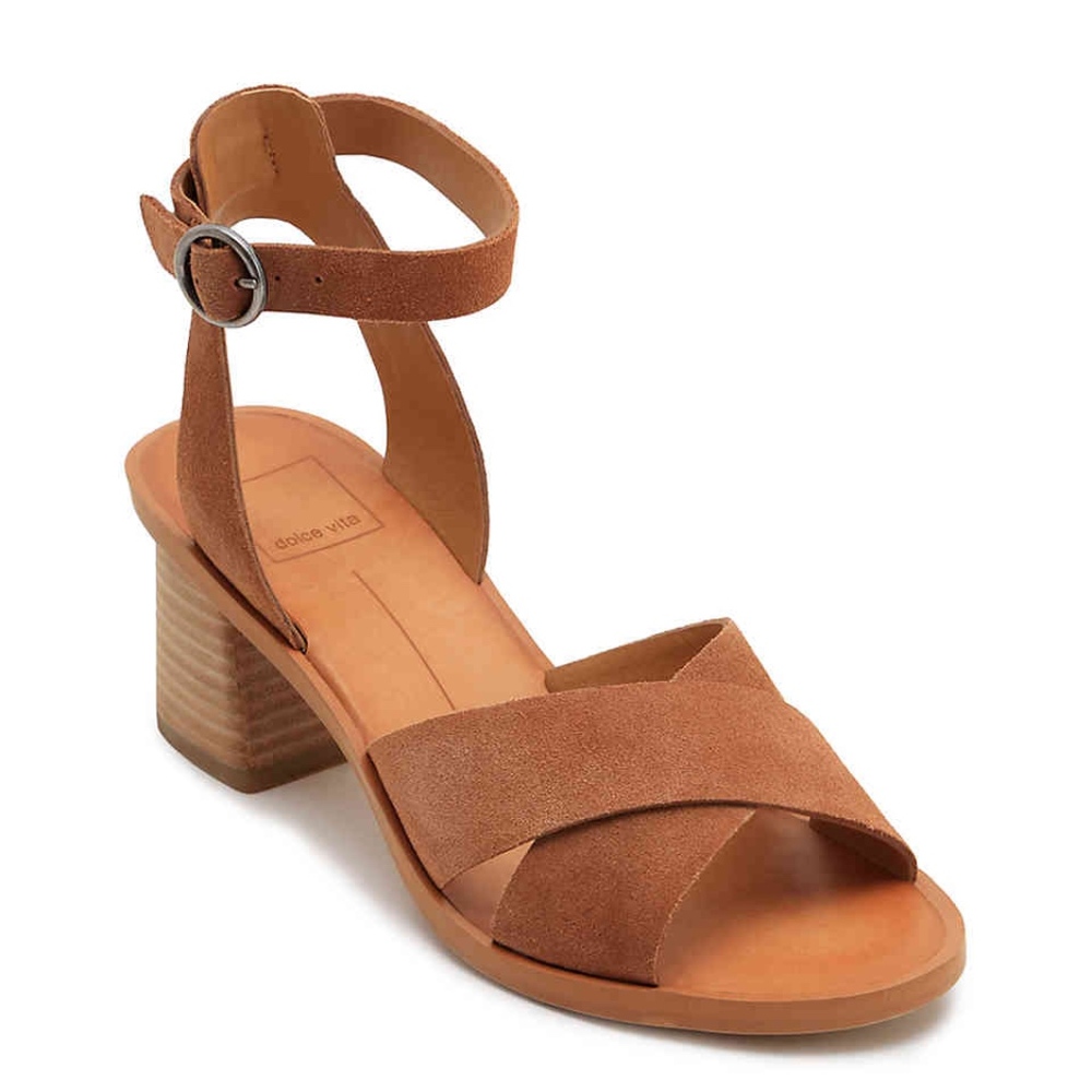 Dolce Vita | Rio Suede Criss Cross Heel Sandals 10